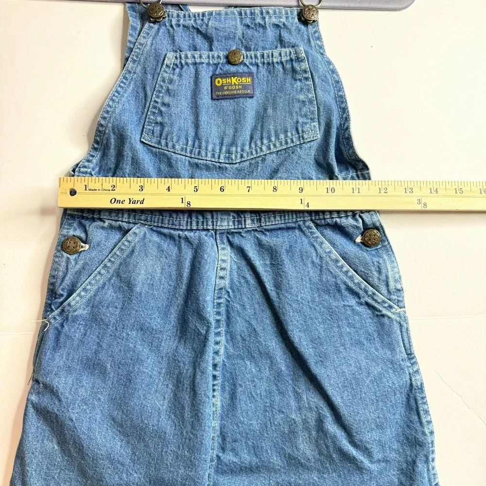 Vintage Osh Kosh Denim Jumper Dress Sz‎ 6 READ Bib Overall Made USA 31